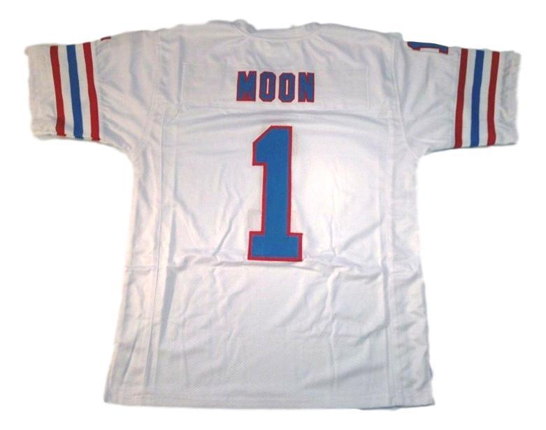 Warren Moon CUSTOM STITCHED Unsigned Football Jersey White