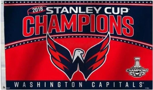 Washington Capitals 2018 Champions Flag 3X5Ft Polyester Digital Print Banner USA