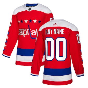 Washington Capitals adidas Red Alternate Custom Jersey