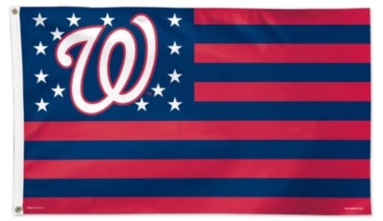 Washington Nationals Patriotic Team Flag 3X5Ft Banner USA Polyester with Brass Grommets