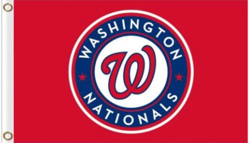 Washington Nationals Red Flag 3X5Ft Banner USA Polyester with Brass Grommets