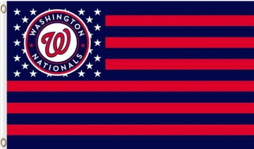 Washington Nationals US Star Flag 3X5Ft Banner USA Polyester with Brass Grommets