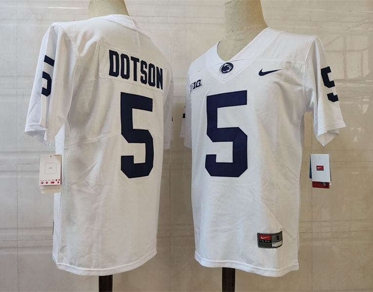 Washington State Cougars #5 Dotson NCAA Football Jersey White