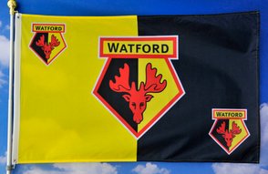 Watford F.C. Football Club Flag 3x5ft Banner Polyester