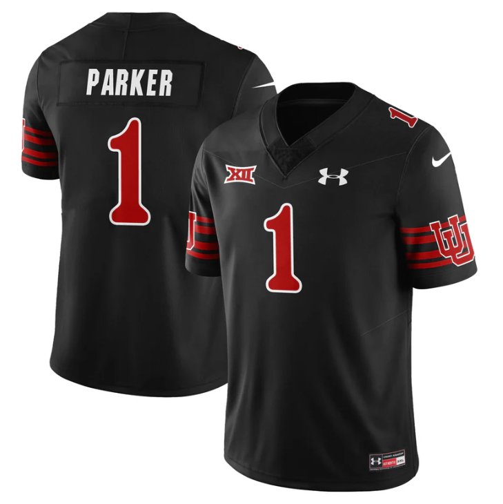 Wayshawn Parker Jersey #1 Utah Football 2025 Dark Mode Limited Stitched