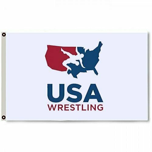 White USA Wrestling Logo Flag For Wrestling Season 3x5 Foot Man Cave Garage Dorm
