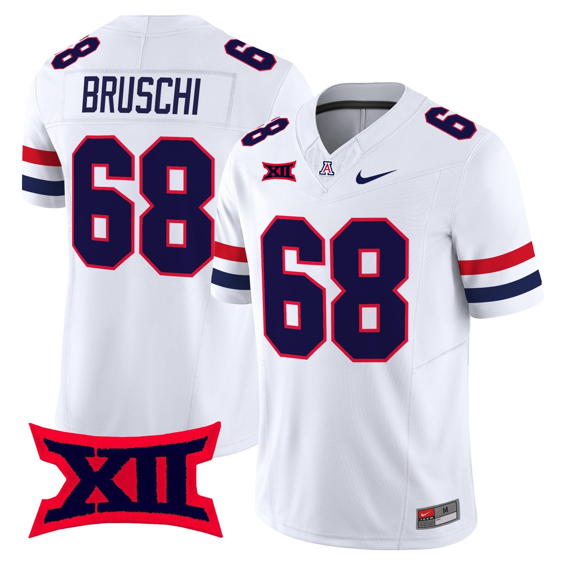 Tedy Bruschi Jersey #68 Arizona Wildcats 2025 Limited Stitched White