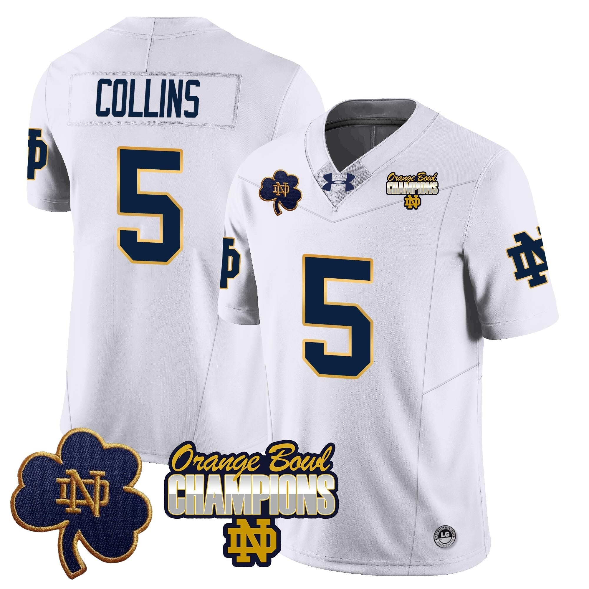 Men Notre Dame Fighting Irish 2025 Orange Bowl Champions Jersey  - All Stitched