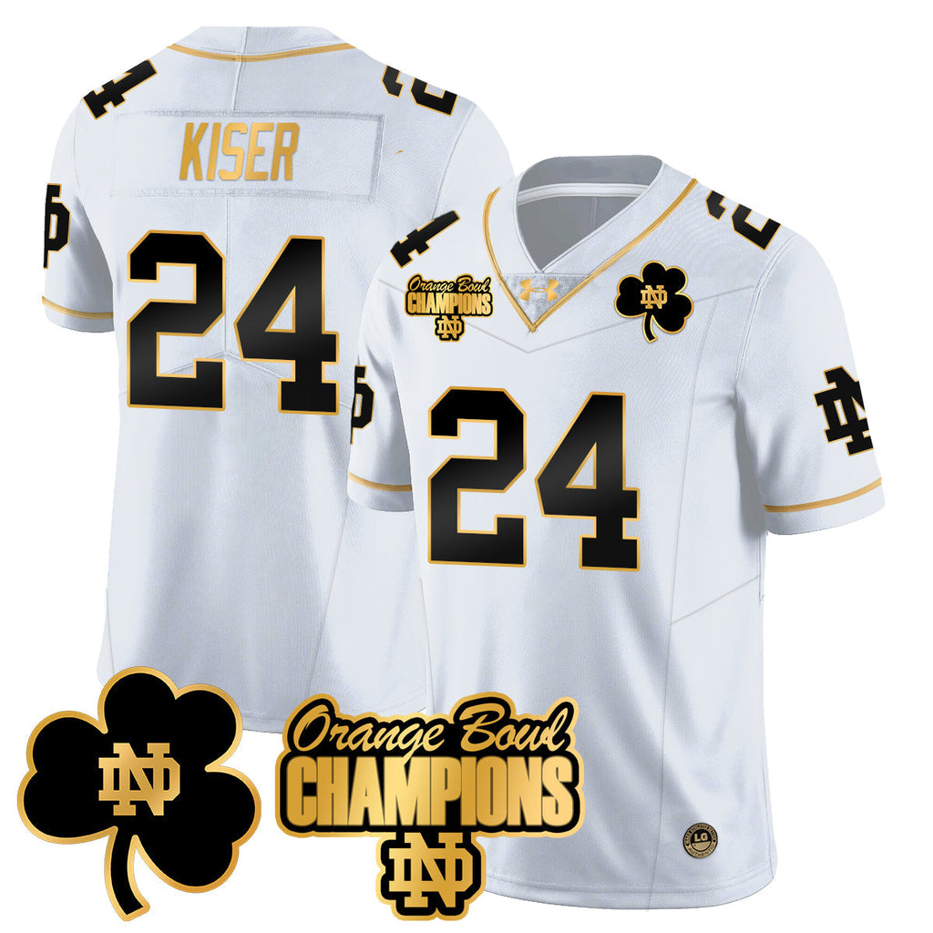 Men Notre Dame Fighting Irish 2025 Orange Bowl Champions Jersey  - All Stitched