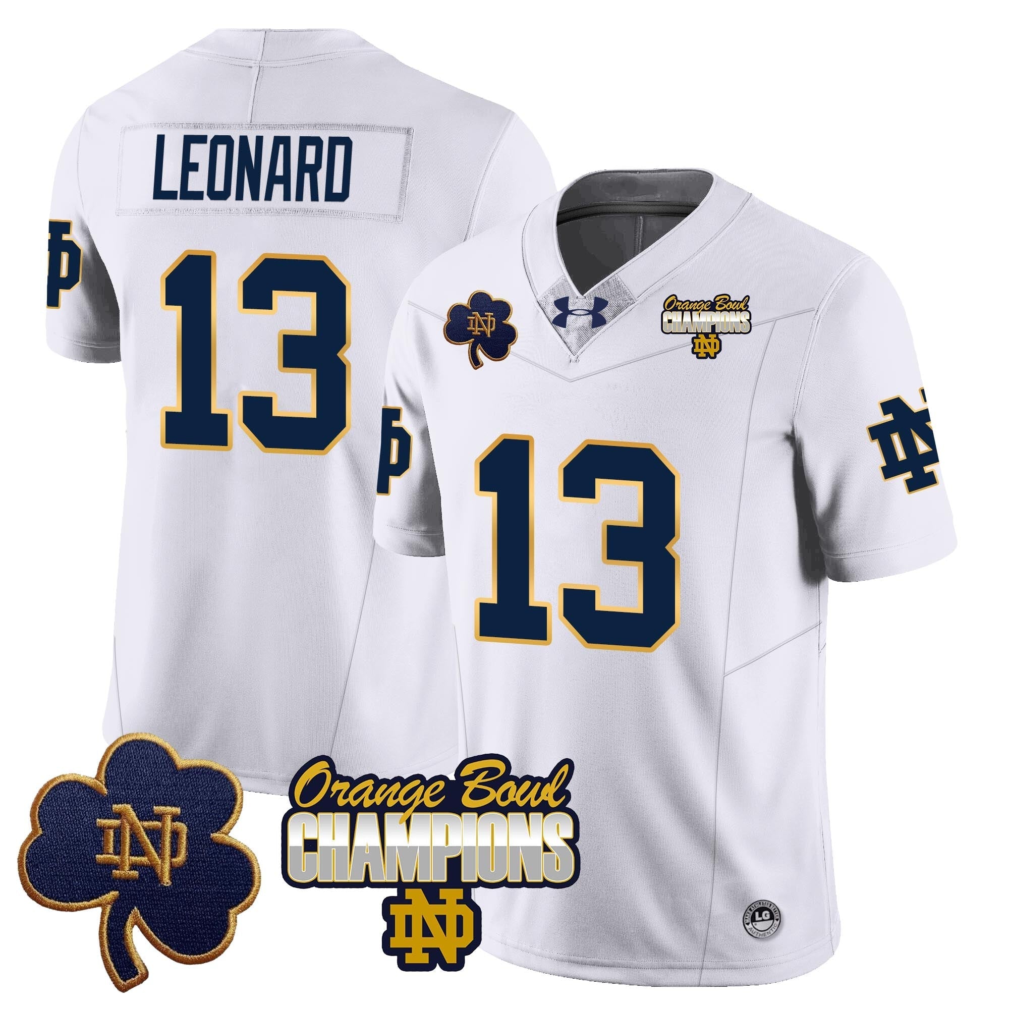 Men Notre Dame Fighting Irish 2025 Orange Bowl Champions Jersey  - All Stitched