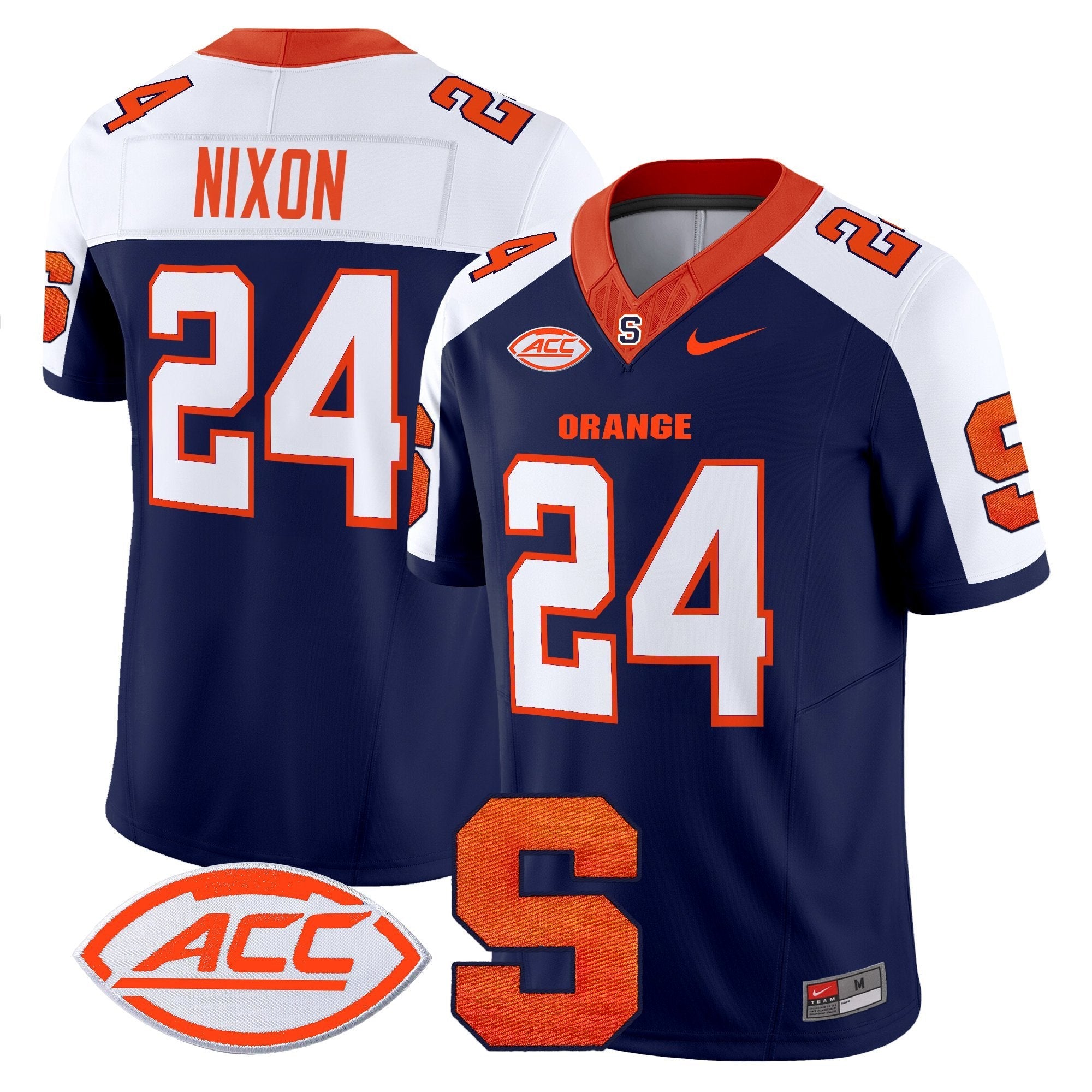 Will Nixon Jersey #24 Syracuse Orange 2025 Limited Stitched Navy Alternate