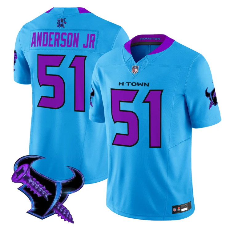 Will Anderson Jr Jersey #51 DJ Screw 2025 Vapor Limited All Stitched