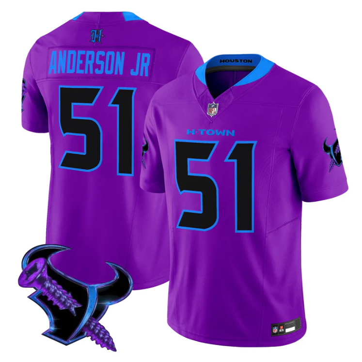 Will Anderson Jr Jersey #51 DJ Screw 2025 Vapor Limited All Stitched