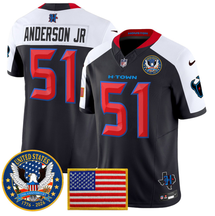 Will Anderson Jr Jersey #51 United States 250th Anniversary Stitched