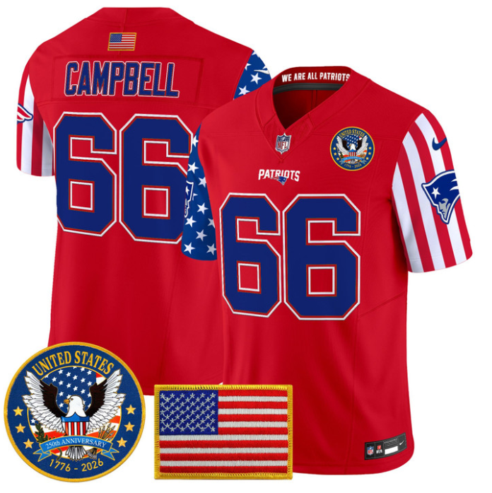 Will Campbell Jersey #66 America 250 Edition Vapor Limited Stitched