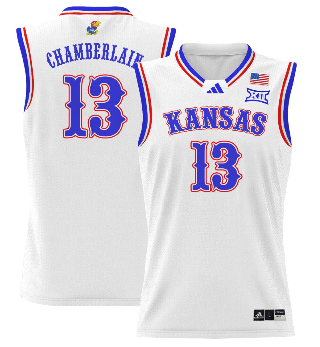 Wilt Chamberlain Jersey #13 Kansas Jayhawks 2024 Lightweight Basketball White