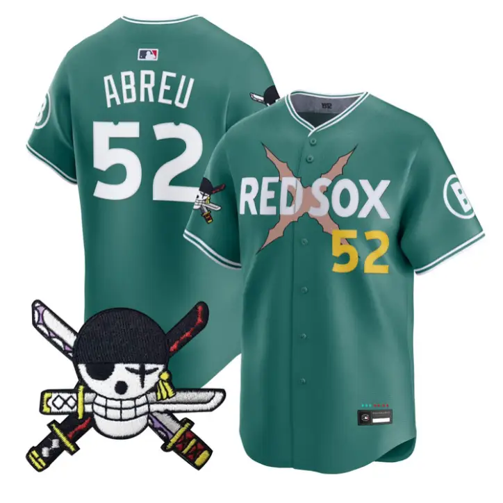 Wilyer Abreu Jersey #52 Boston Red Sox One Piece Zoro Patch Stitched