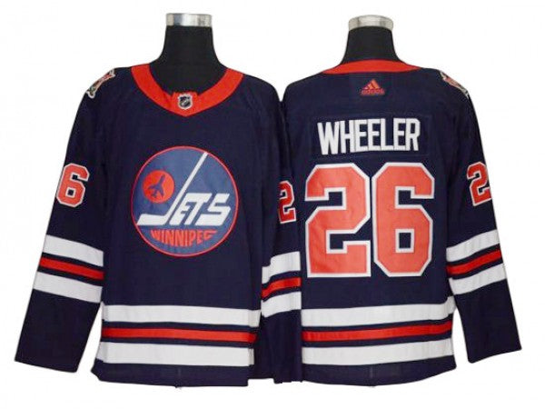 Winnipeg Jets #26 Blake Wheeler Navy Home Jersey