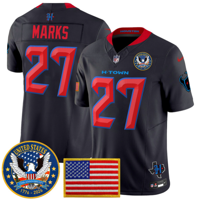 Woody Marks Jersey #27 United States 250th Anniversary Patch Stitched