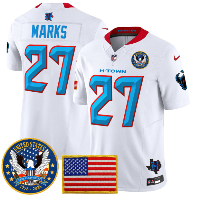 Woody Marks Jersey #27 United States 250th Anniversary Patch Stitched