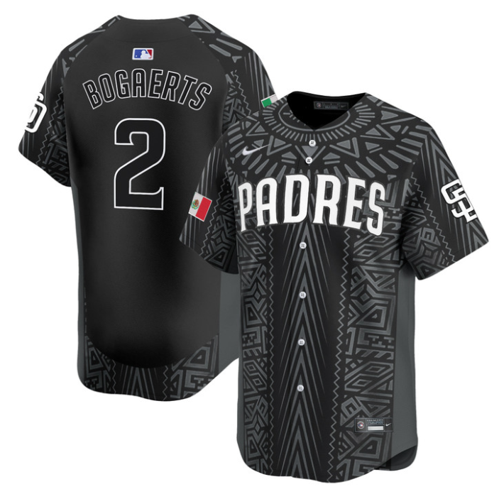 Xander Bogaerts Jersey #2 San Diego Padres 2025 Mexican Heritage Vapor Limited Stitched