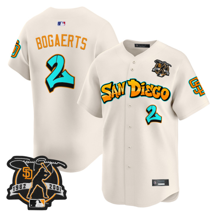 Xander Bogaerts Jersey #2 San Diego Padres Graffiti Barrio Edition Cream