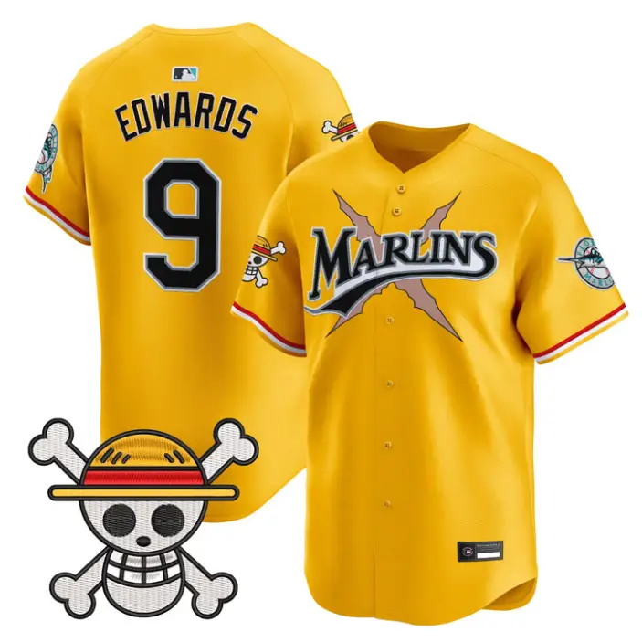 Xavier Edwards Jersey #9 Miami Marlins One Piece Premier Stitched