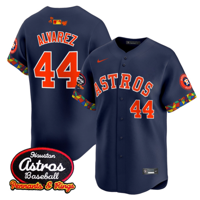 Yordan Álvarez Jersey #44 Houston Astros x El Tiempo Cantina Vapor Premier Limited Stitched Navy