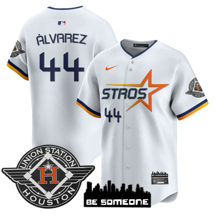 Yordan Álvarez Jersey #44 Houston Astros 2025 City Connect Vapor Premier Limited Stitched White