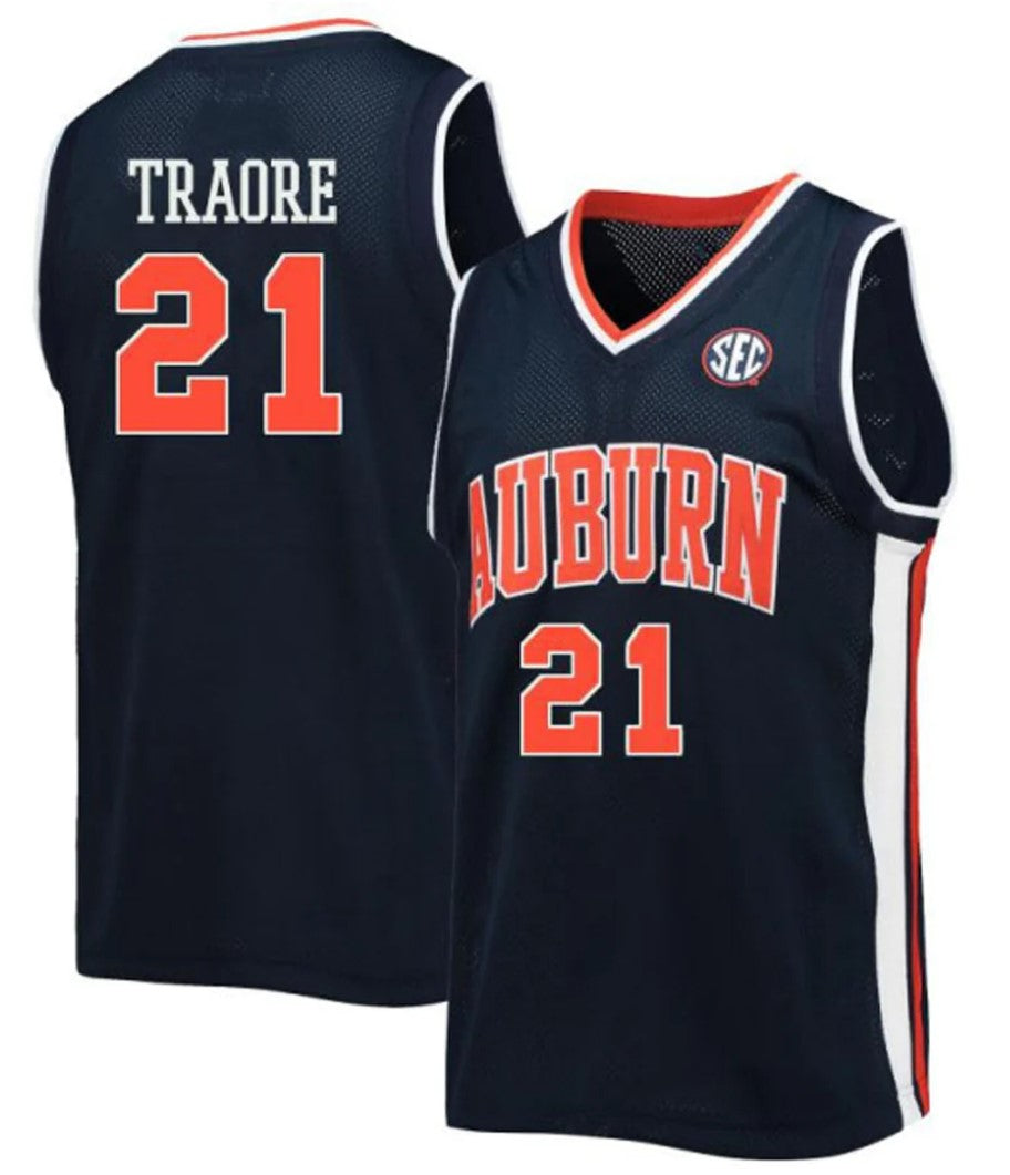 Yohan Traore Jersey Auburn Tigers College Basketball #21