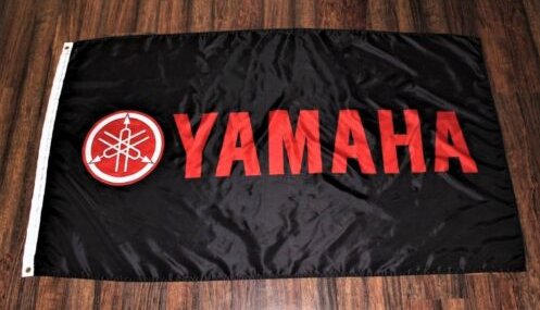 Yamaha Racing Black Flag 3X5 Ft Polyester Banner USA 90x150cm