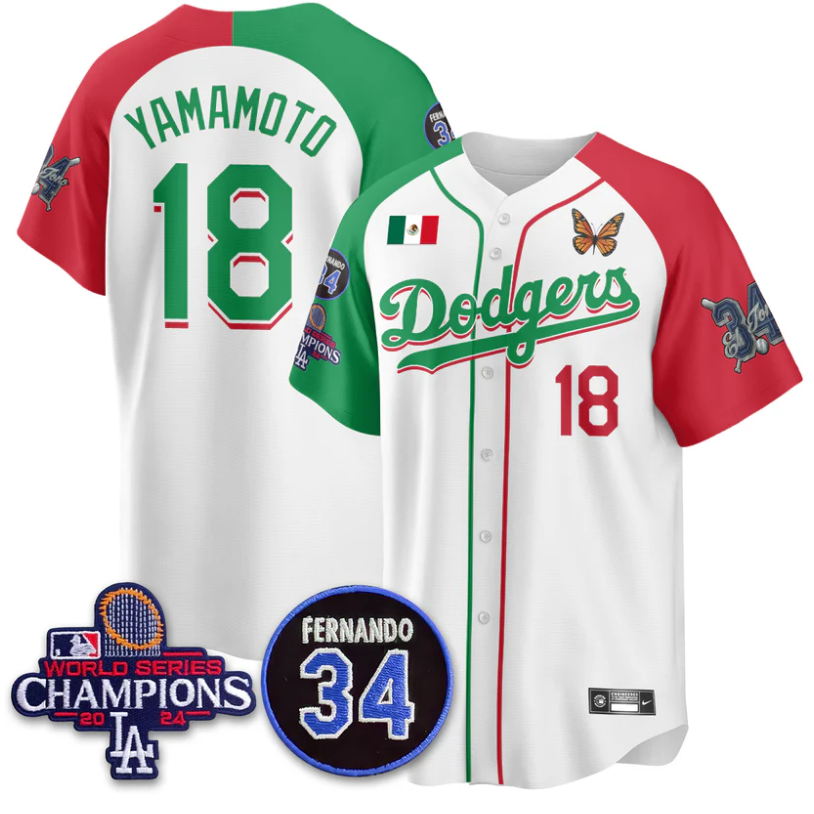 Yamamoto Jersey #18 Los Angeles Dodgers Mexican For 34 Stitched Alternate