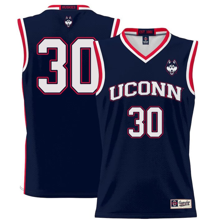 Yarin Hasson Jersey UConn Huskies College Basketball No Name White #30