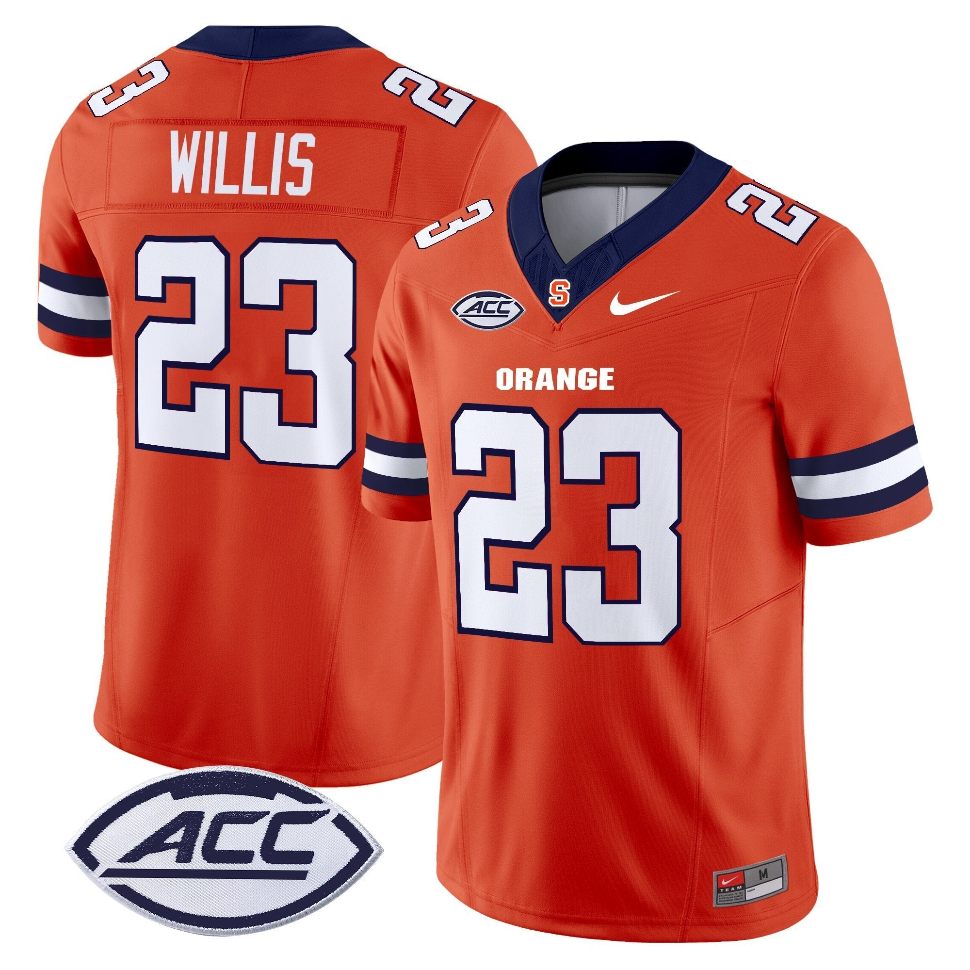 Yasin Willis Jersey #23 Syracuse Orange 2025 Limited Stitched Orange