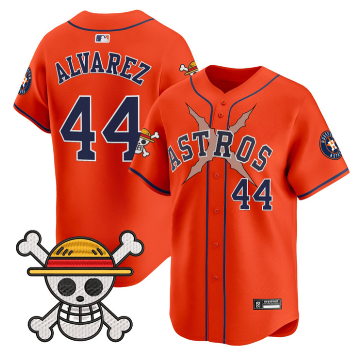 Yordan Álvarez Jersey #44 Houston Astros One Piece 2025 Limited Stitched Orange