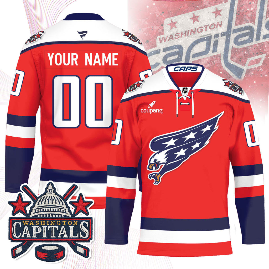 Washington Capitals Screaming Eagle Hockey Jersey - All Stitched
