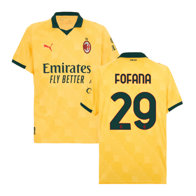Youssouf Fofana #29 AC Milan 2025-26 Third Men Jersey – Yellow