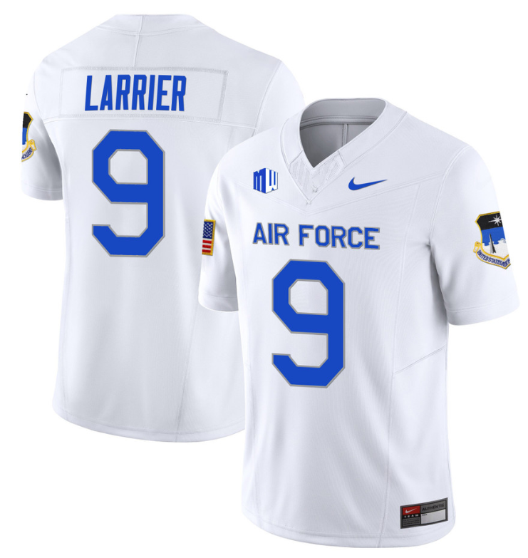 Zac Larrier Jersey #9 Air Force Falcons Limited Football Stitched White