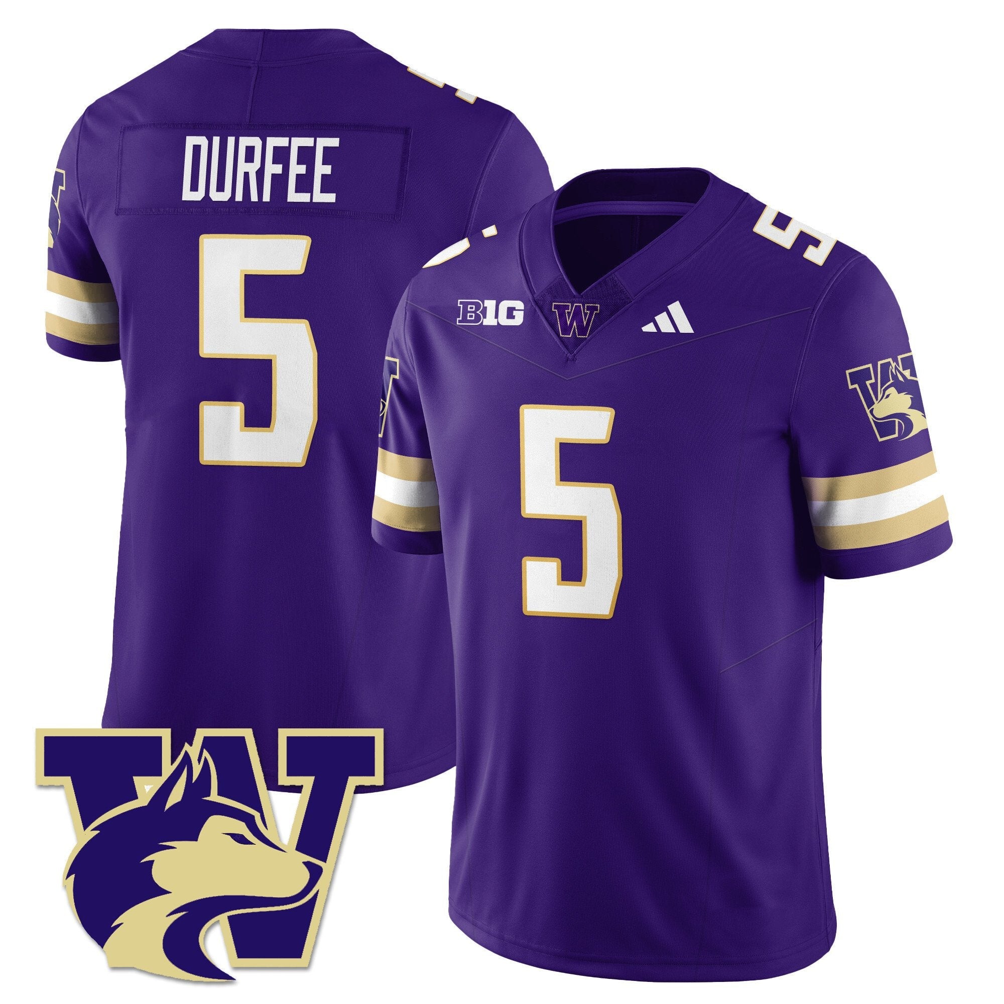 Zach Durfee Jersey #5  Washington Husky Football 2025 Stitched Purple