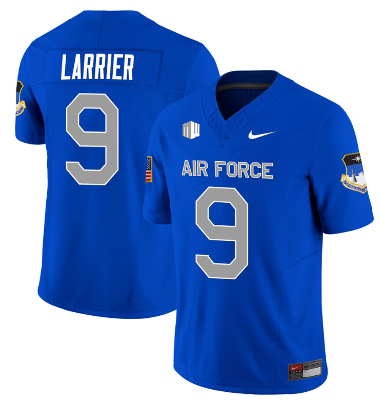 Zac Larrier Jersey #9 Air Force Falcons Limited Football Stitched Royal