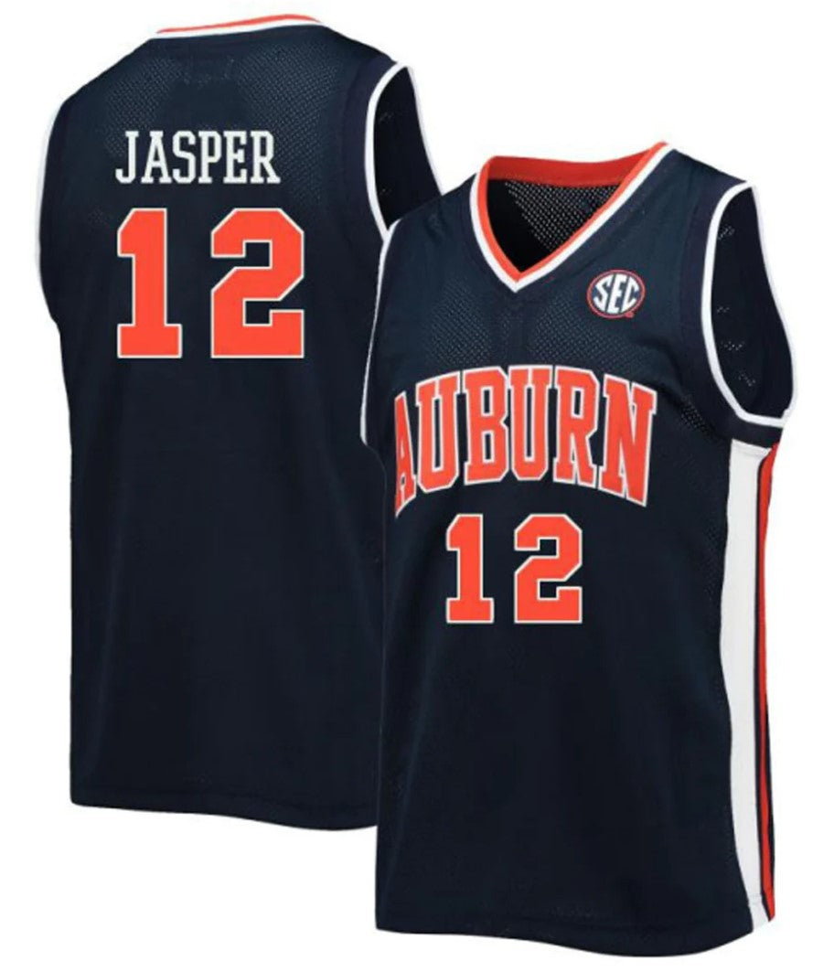 Zep Jasper Jersey Auburn Tigers College Basketball #12