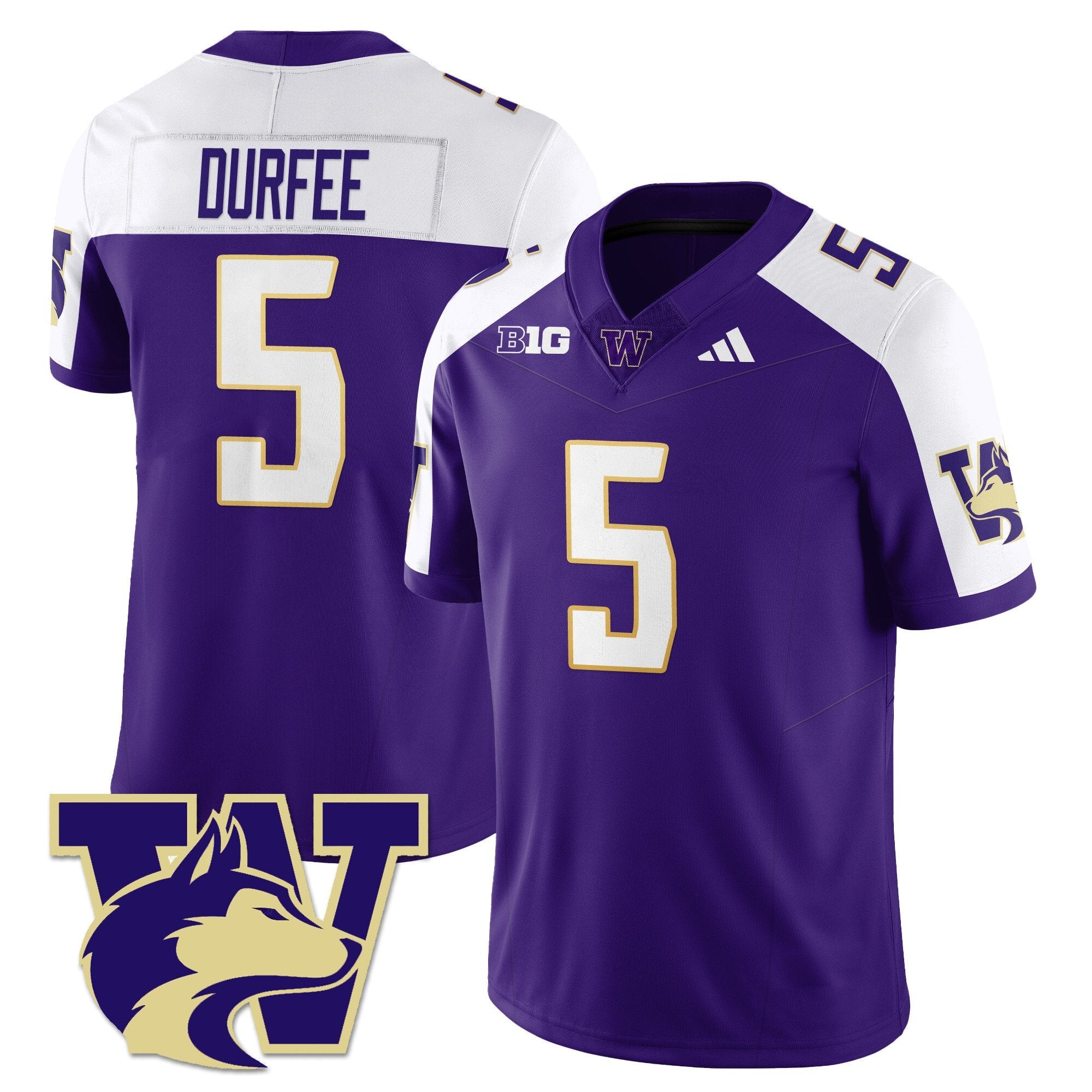Zach Durfee Jersey #5  Washington Husky Football 2025 Stitched Alternate