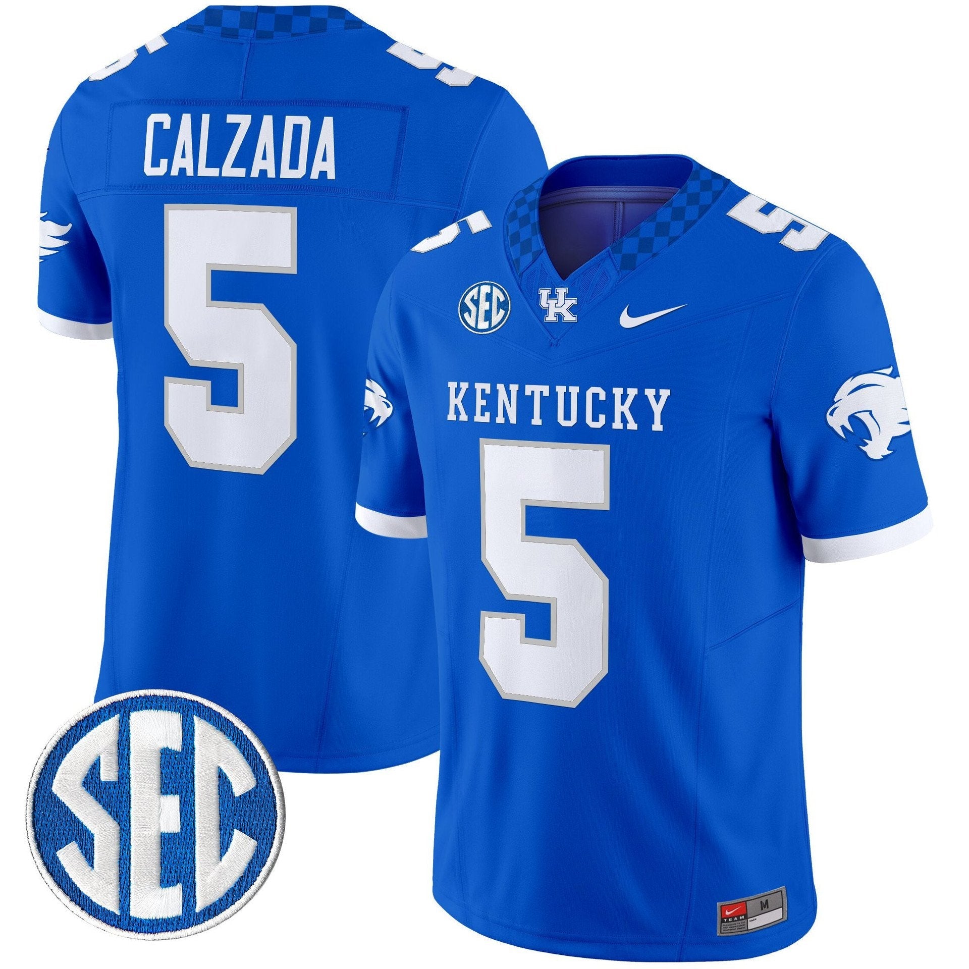 Zach Calzada Jersey #5 Kentucky Wildcats 2025 Limited Stitched Royal