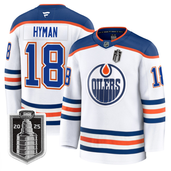 Zach Hyman Jersey #18 Edmonton Oilers 2025 Stanley Cup Final Stitched Away