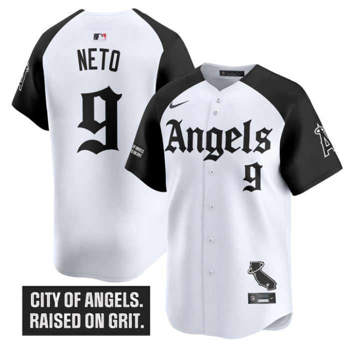 Zach Neto Jersey #9 Los Angeles Angels Gothic Halo Edition Stitched Alternate