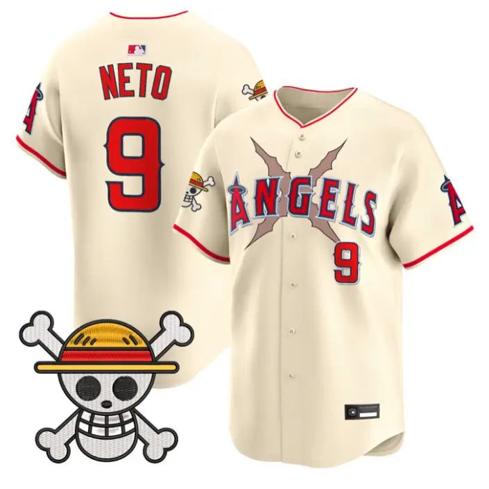 Zach Neto Jersey #9 Los Angeles Angels One Piece Premier Stitched