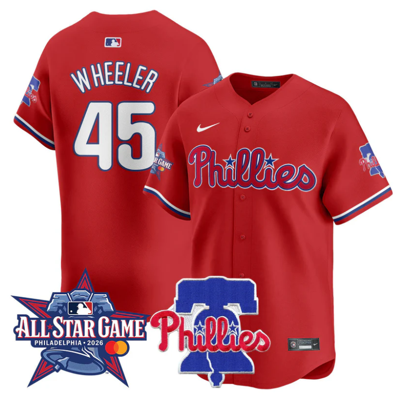 Zack Wheeler Jersey #45 Philadelphia Phillies 2026 MLB All-Star Red