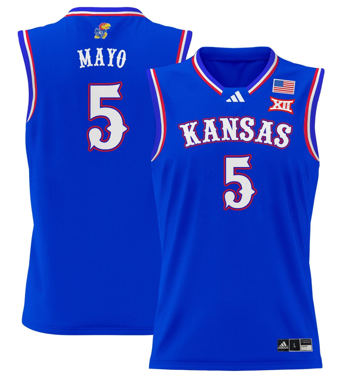 Zeke Mayo Jersey #5 Kansas Jayhawks 2024 Lightweight Basketball Royal