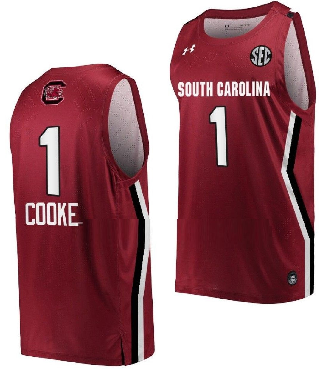 Zia Cooke Jersey South Carolina Gamecocks College Basketball Wine #1
