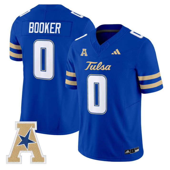 Zion Booker Jersey #0 Tulsa Golden Hurricane 2025 Vapor Stitched Royal